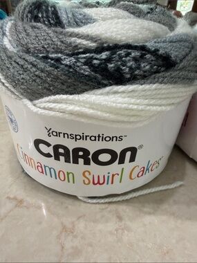 Caron Cinnamon Swirl Cakes Multi-Gray cookie cream swirl Yarn Cake 2 for $20